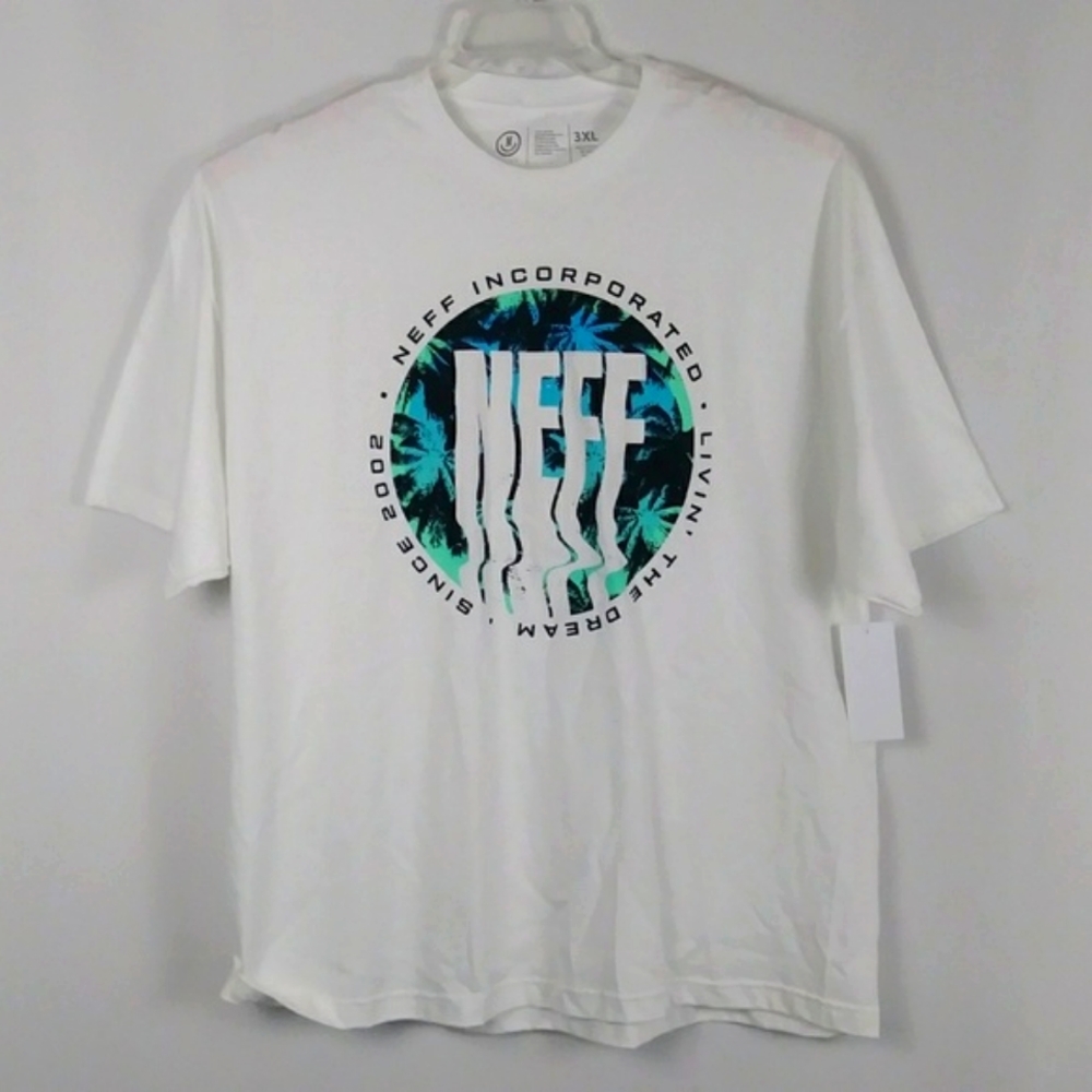 Neff Living the dream white T-shirt men size 3XL NWT